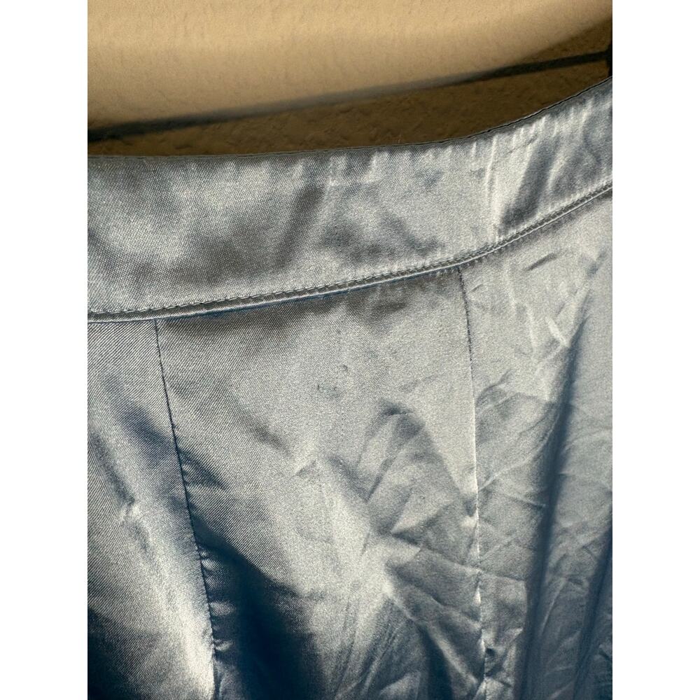 Womens Long Sleeve Silky Satin Fur Trim Pajama Set Sleepwear Loungewear S - Picture 15 of 16